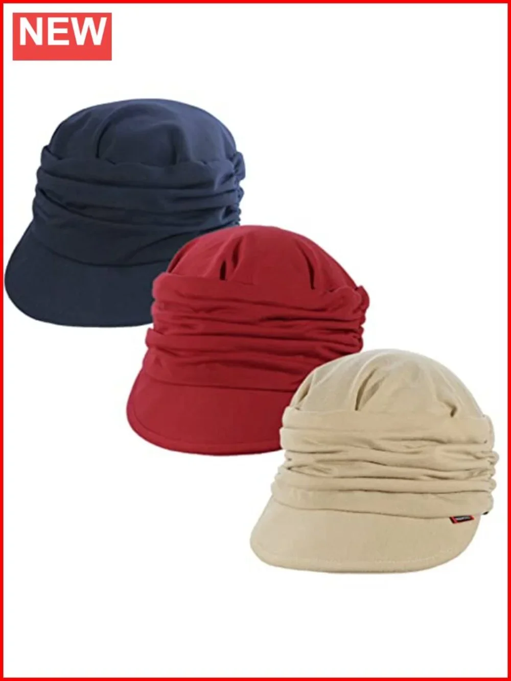 Women's Cotton Newsboy Cap Painter Visor Hat Adjustable Lightweight